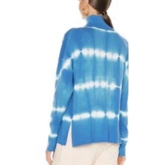 Cinq A Sept  Azure Blue Turtle Neck Kenny Wool Blend Sweater NWT Size Medium - Picture 2 of 8